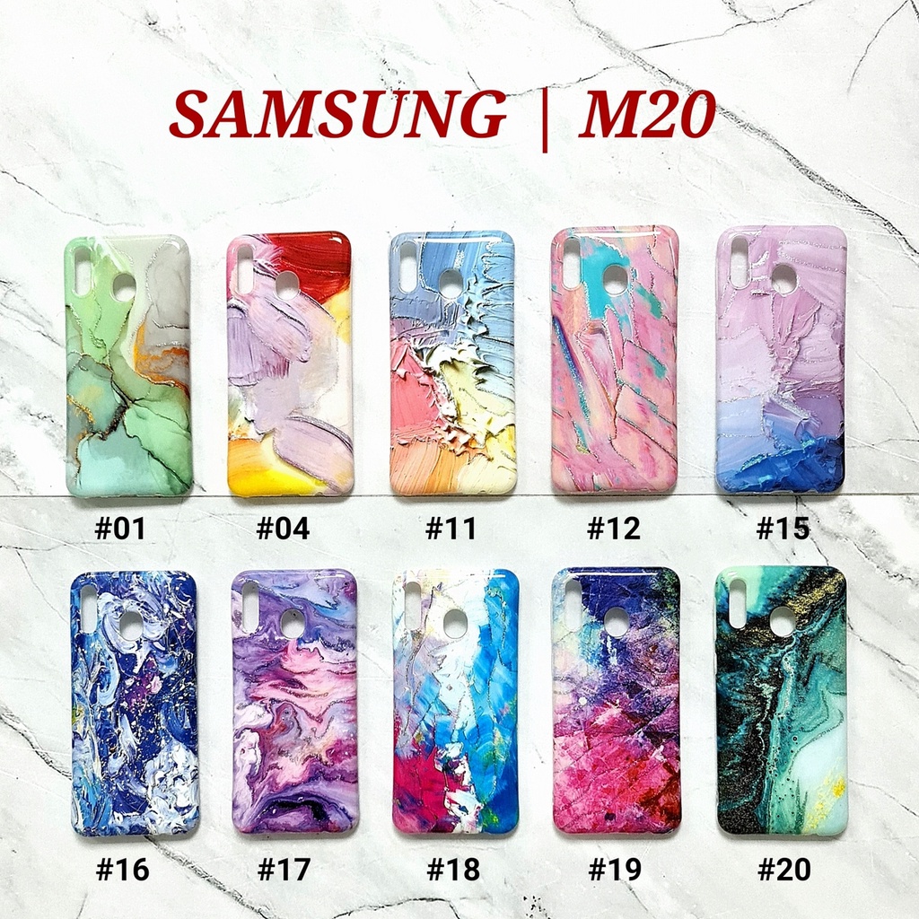 CASE 5G / 5S  V15  A59 / F1S  F11 PRO  S10  S10 PLUS  M10  M20  NOTE 9 - PAINTING GLITER Soft Marble