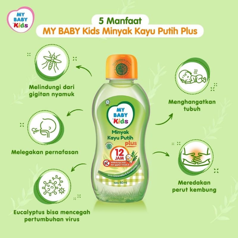 [Lailaiorire] My Baby Kids Minyak Kayu Putih Plus 60ml 60 ml / 90ml 90 ml / 150ml 150 ml