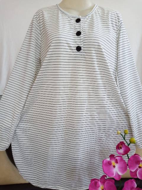 BUSUI KAOS SPANDEK SALUR KANCING BUKA PROMO 053salur