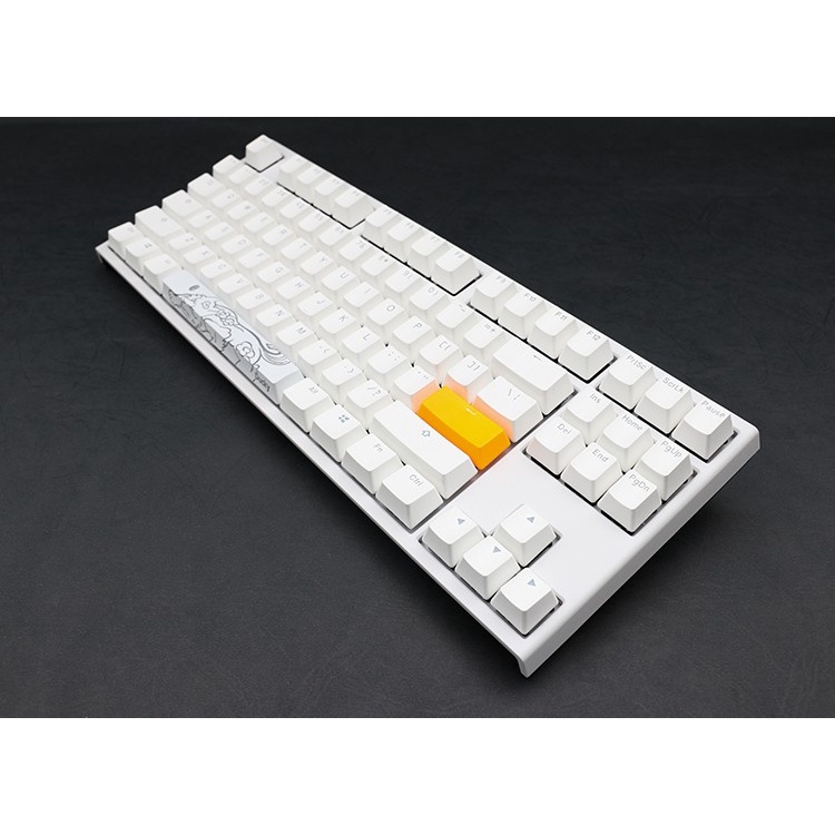 Ducky One 2 Backlit Series TKL White Case Mechanical Gaming Keyboard