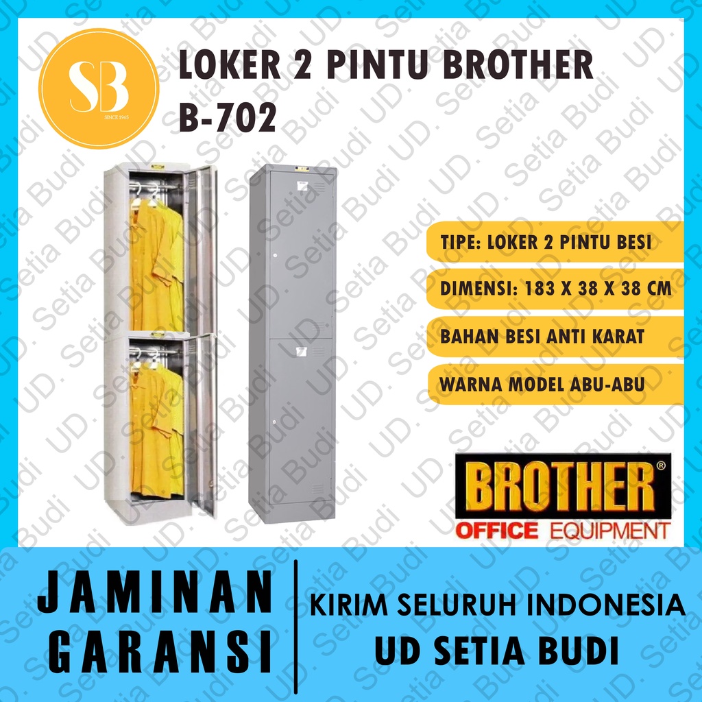 Jual Loker 2 Pintu Lemari Locker Brother B-702 | Shopee Indonesia