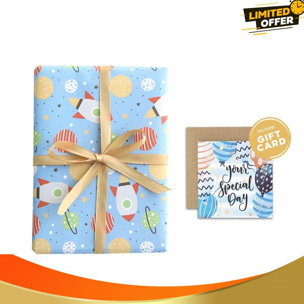 

PROMO BESAR Paket Kertas Kado Kartu Harvest Gift Set Baby Space