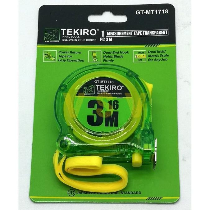 

Promo Awal tahun Tekiro Meteran 3m transparan / measuring tape 3m transparan Promo Awal tahun