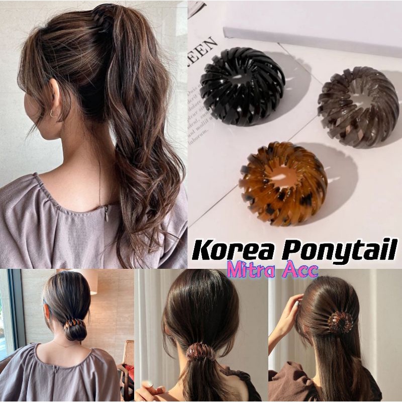 Jepit Rambut Korea Ponytail Hair Clip Sanggul Ikat Rambut Import