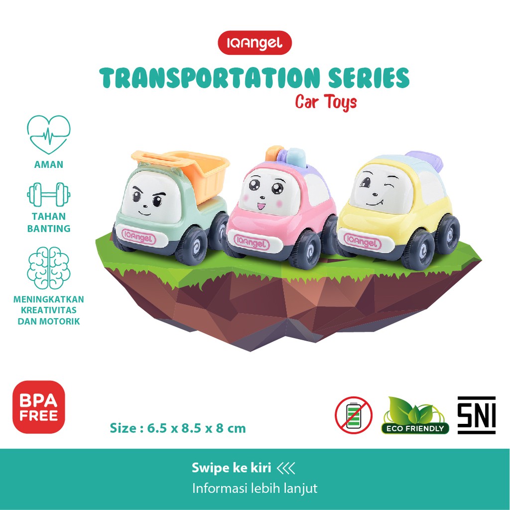 IQ ANGEL CAR TOYS Mainan Motorik Anak Mainan Mobil Mobilan Anak Mainan Anak Lucu Mobil Mini Shopee Indonesia