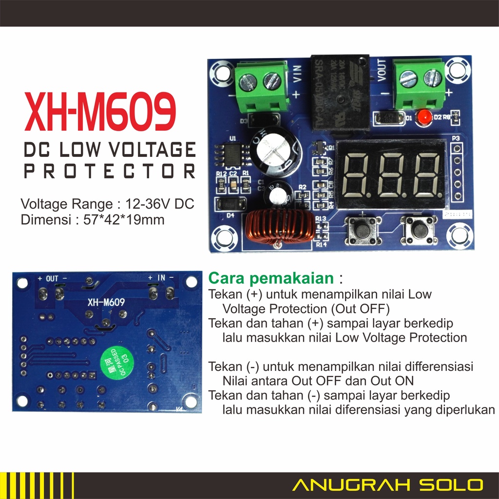 LVD Low Voltage Disconnect XH-M609 Battery Low Voltage Protection