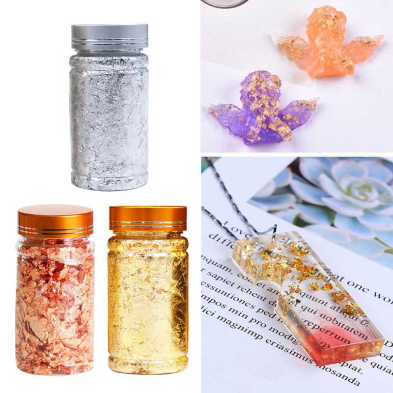 Glitter 10g Gold Silver Foil Decorative Paper Resin Mold Fillings  Resin Jewelry Making