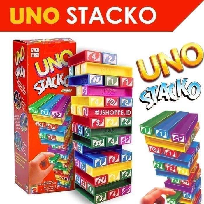 Mainan UNO STACKO / anak balok susun UNO STACKO