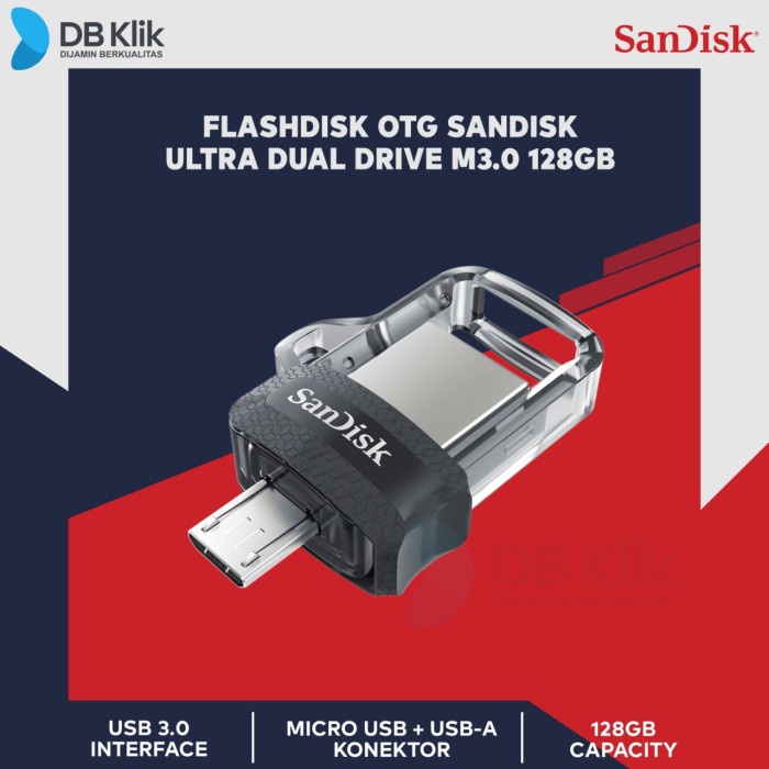 Flashdisk OTG Sandisk Ultra Dual Drive M3.0 128GB