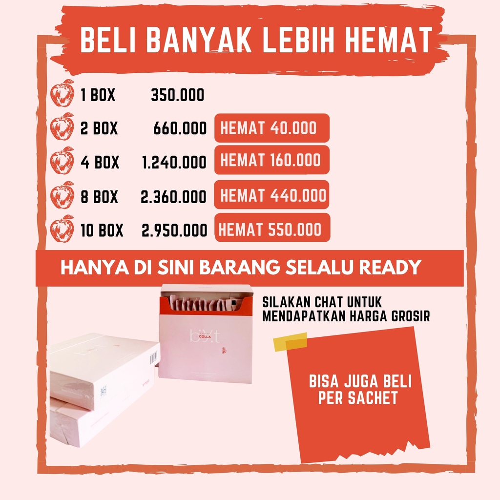 BYT Colla Byoote Collagen 1 Box Isi 16 Byotee Byote Kolagen Tripeptide Premium Ampuh Aman Halal BPOM Menyembuhkan Jerawat Bekas Luka Peradangan Nyeri Sendi dan Tulang Memutihkan Melembabkan Kulit Menghilangkan Kerutan Dan Penuaan