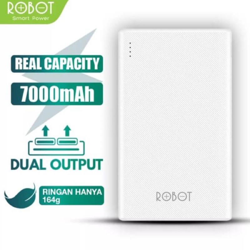 POWERBANK PB ROBOT RT7500 7000MAH 2 USB OUTPUT alt POWER BANK RT7200 RT7300 7000 MAH