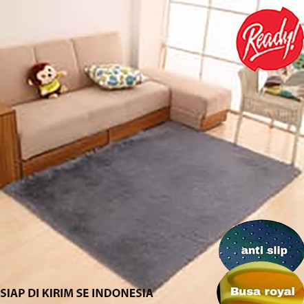 Karpet Bulu 100x150x3cm ANTI SLIP Murah Berkualitas tinggi lembut nyaman