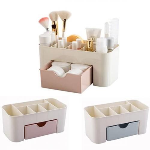 Rak Kosmetik Plastik Mini Tempat Perhiasan Kotak Penyimpanan Laci Storage Box Alat Make Up Wadah Kosmetik SkinCare Cosmetic ATK Stationery Best Quality Serbaguna Murah