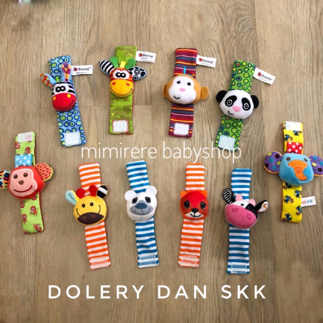 Gelang Rattle Boneka Animal Happy Monkey Sozzy