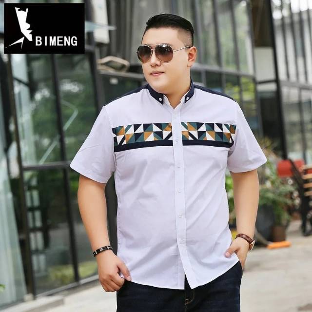 TOTOTAshop.Kemeja BIG SIZE BIMENG XXL &amp; 3XL,Bahan popline will,Lengan pendek