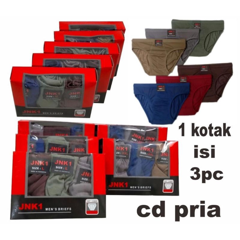 CELANA DALAM PRIA SEGITIGA JNK1  ATAU CD PRIA DEWASA ISI 3 PCS