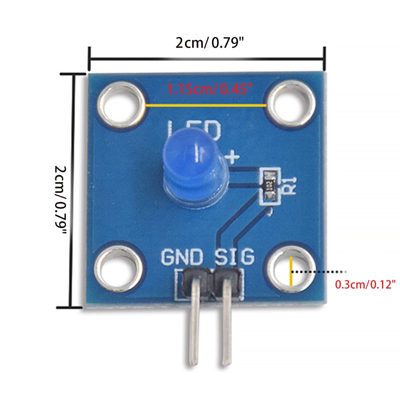 Vivi 20mm RGB LED Module Light-emitting Lamp Manik Sensor Diode Merah Kuning Biru Hijau Putih LED Untuk Bangunan Elektronik B