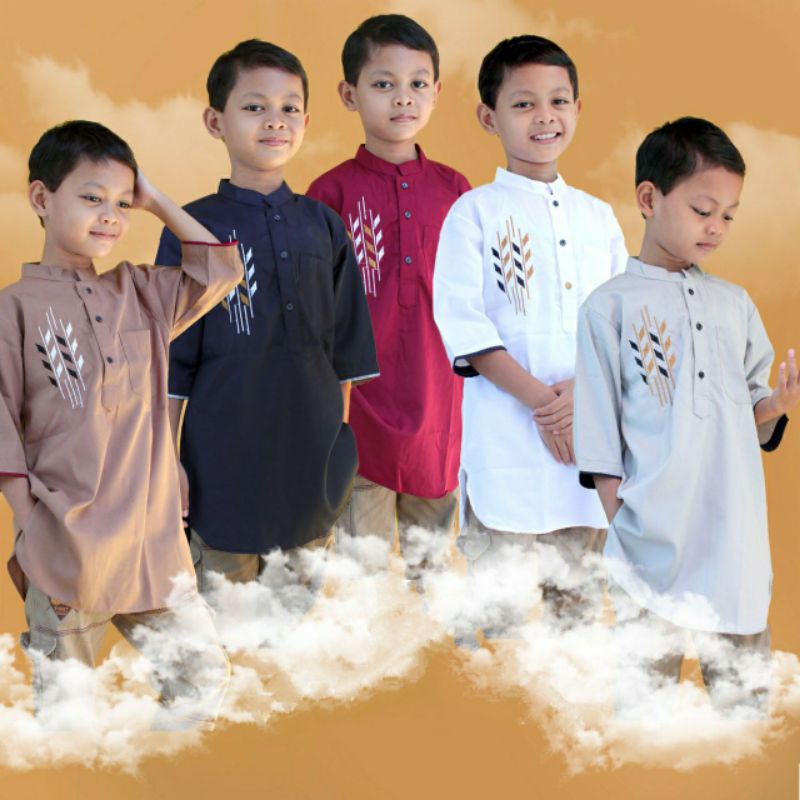 Koko anak laki-laki | Koko Darwin anak motif bordir