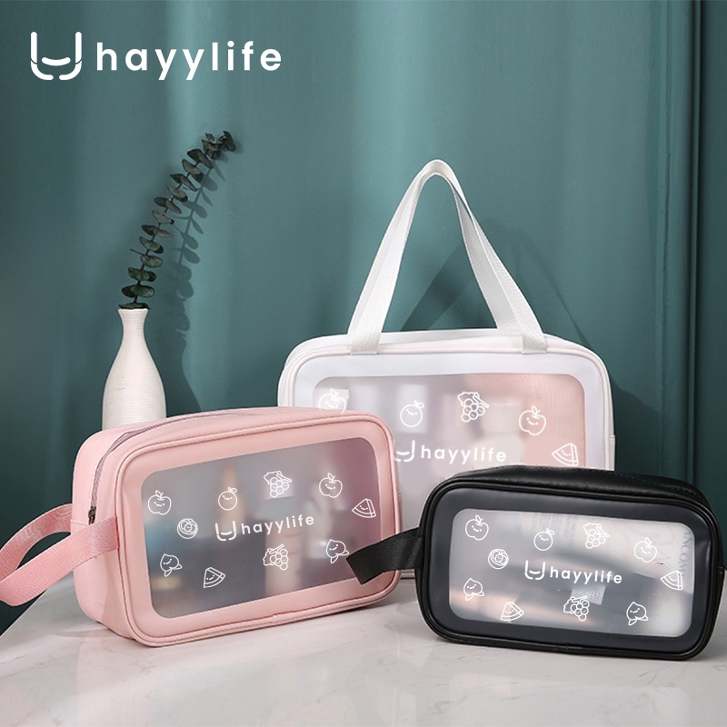 Select X Hayylife Tas Women Travel Waterproof - Tas Kosmestik Pleksibel Tahan Air WashBag HL-AGB610