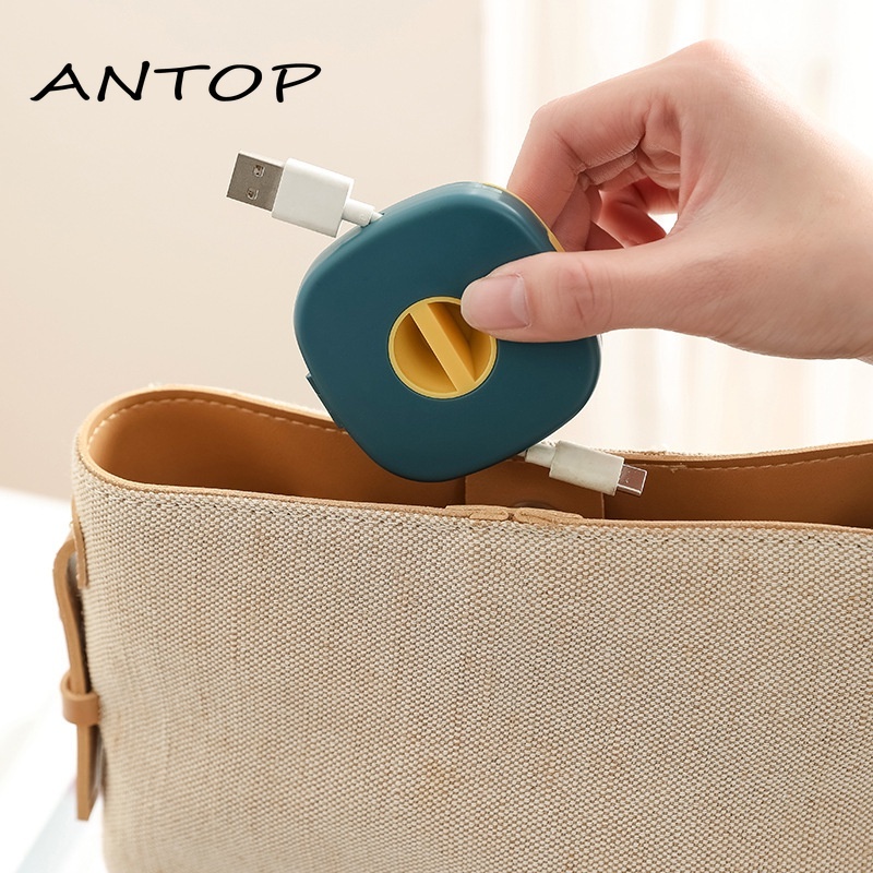 Rotatable Cable Storage Box Wire Organizer Data Winder Management Multi-function Portable Organizer ANTOP