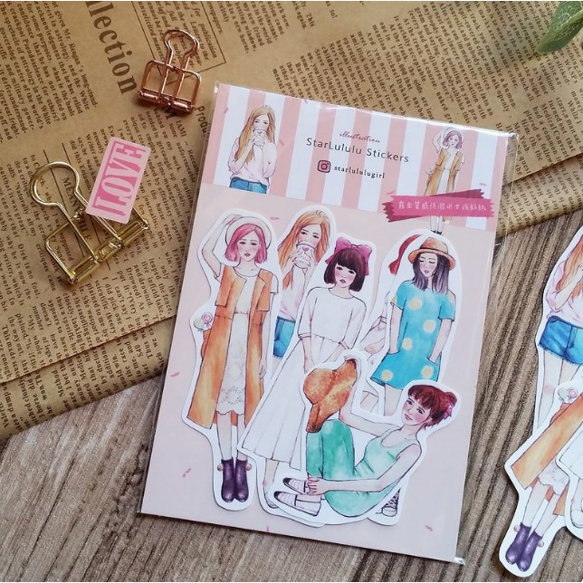 

Starlululu Sweetheart Girl Flake Sticker