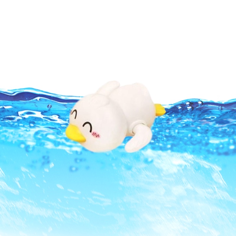 Mainan Mandi Anak Bayi Mainan Air Anak bayi kura kura ikan katak bebek bergerak di air-Bebek Putih