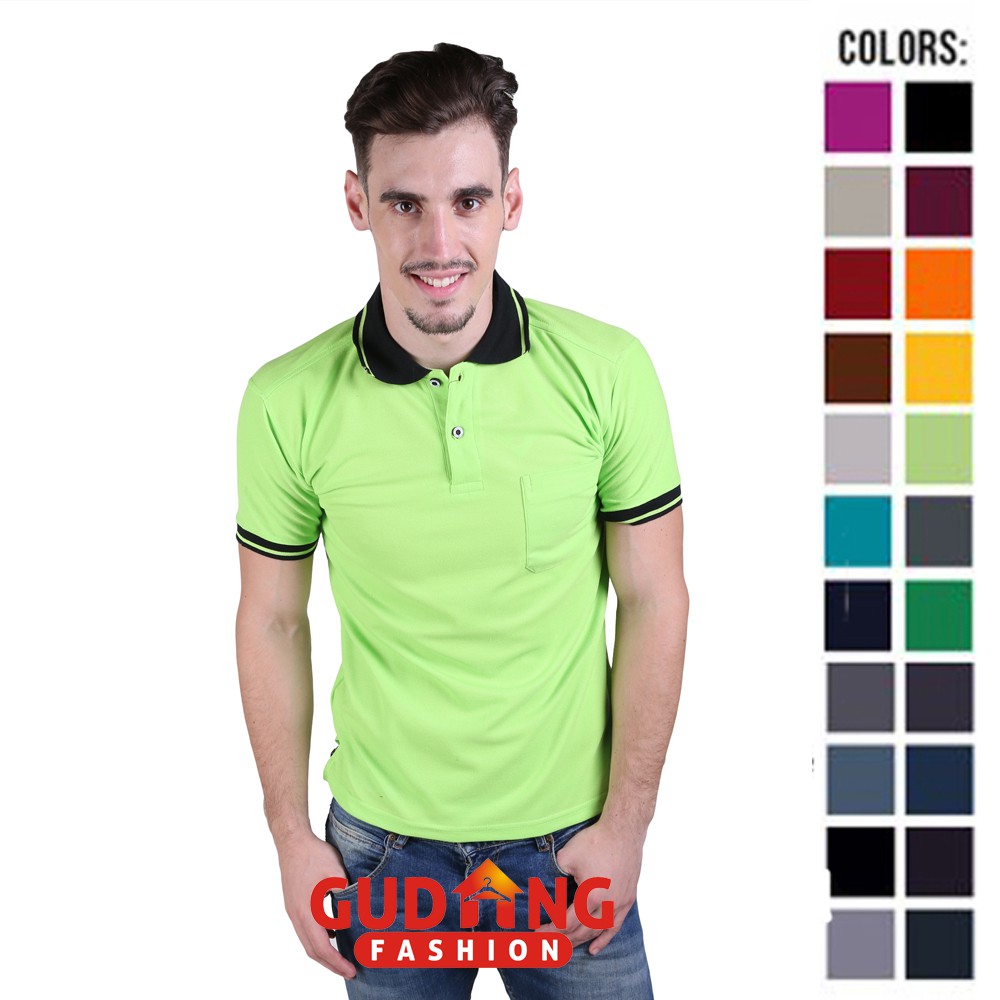 Kaos Pria Berkerah Polo Pendek - Banyak Pilihan Warna PLS (COMB)