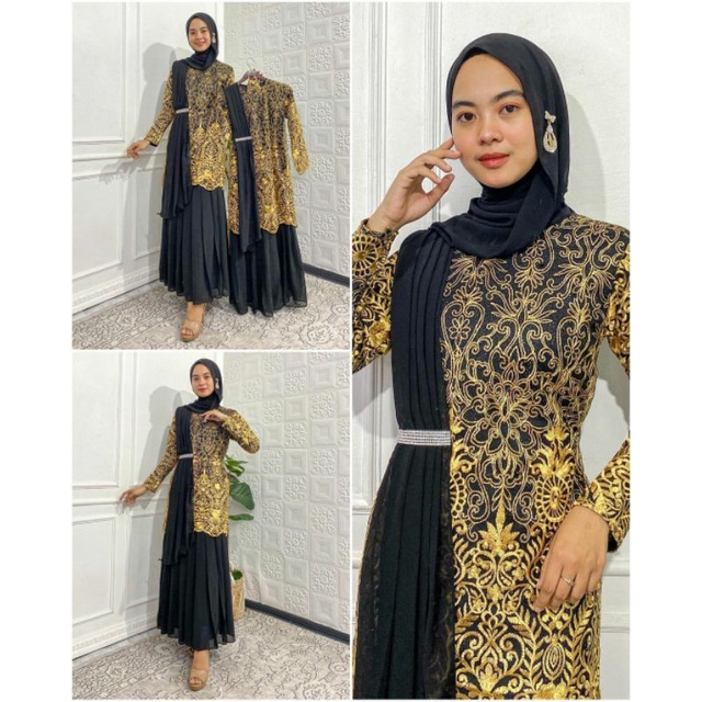Fashion Wanita Terlaris Ibu Baby Set Couple Dress Bunda Anak Seragam Keluarga Gamis Seragaman Longdr