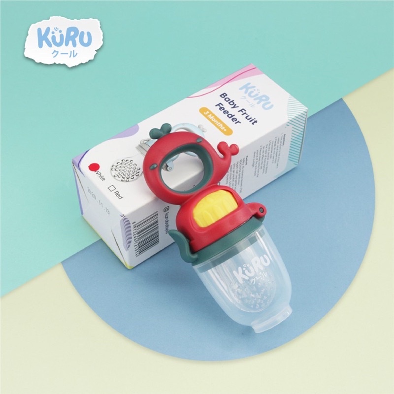 KuRu Dot Empeng Bayi | Empeng Buah Sayur Putar | Baby Fruit Teether 3m+