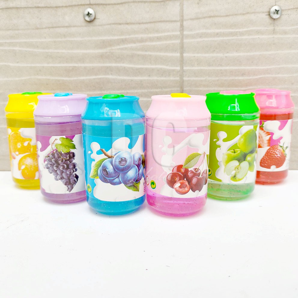 MURAH!!! SLIME CLEAR JELLY GUCI SODA BARREL KALENG WARNA RANDOM