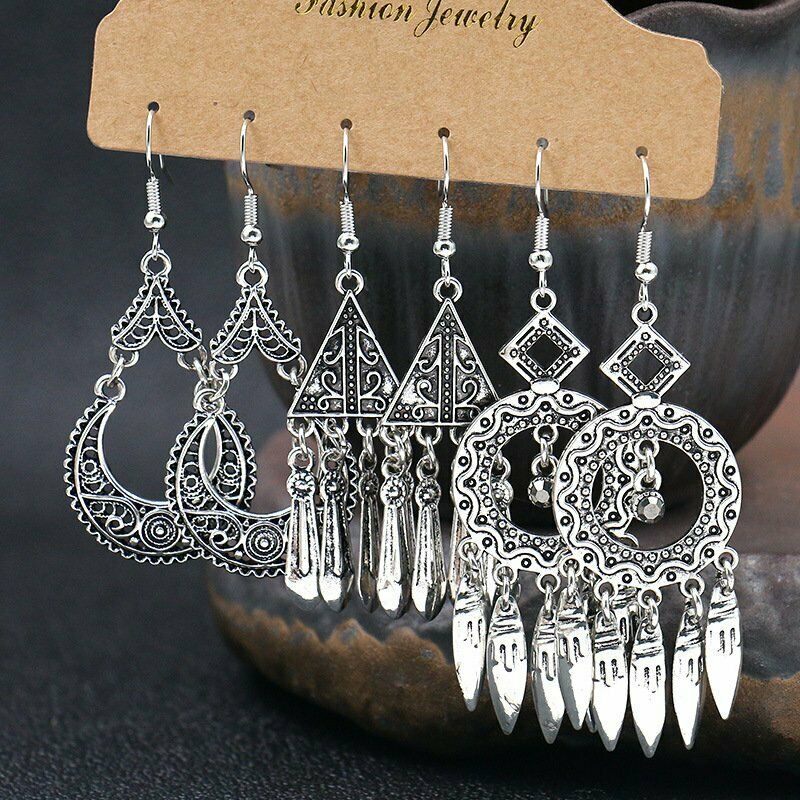 Anting Gantung Boho Gypsy Tribal Etnik Untuk Wanita