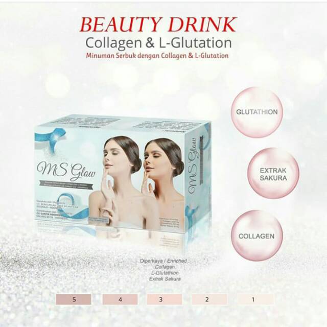 READY STOCK Glutha Drink MS glow Glutathione Whitening Supplement Minuman Pemutih