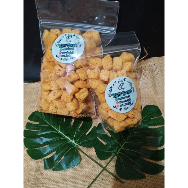 

(PROMO, GRATIS ONGKIR) Kerupuk Tahu Pedas 250gr