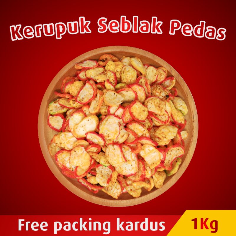 Jual Kerupuk Seblak Pedas Daun Jeruk 1kg Aneka Cemilan Krupuk Kiloan