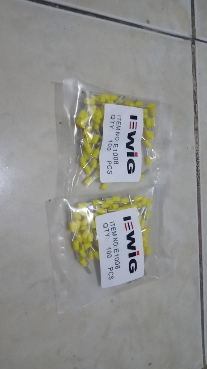 Skun Kabel Ferrules / Scun Botol Ukuran 1mm / 1 Mm Warna Merah / Kuning