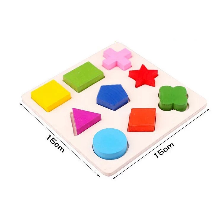 PUZZLE GEOMETRI 9PCS | puzzle shape bentuk edukasi anak montessori