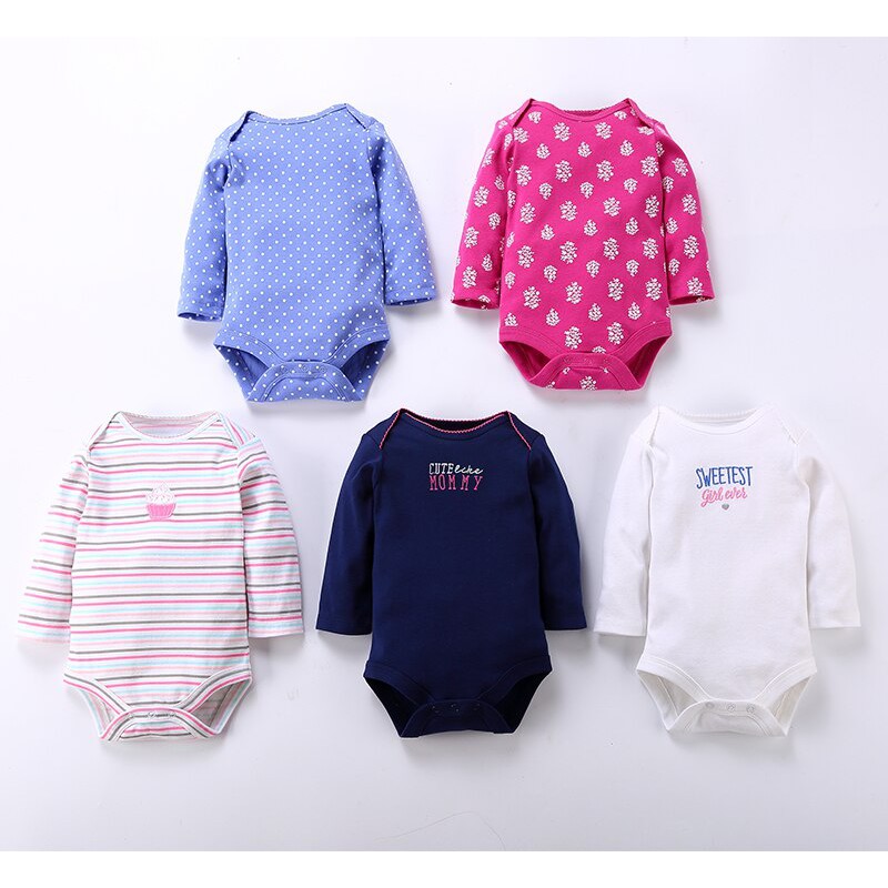 Tedmimak Bodysuit Longsleeve Baby / Jumper Lengan Panjang / Baju Bayi / Pakaian Bayi Isi 5pcs