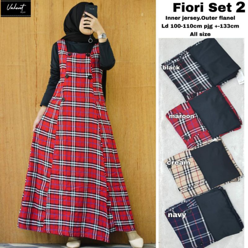 GAMIS OUTER FIORI SET 2 MAROON BY VALENT