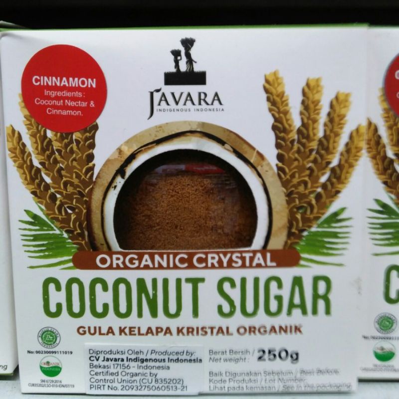 

JAVARA ORGANIC CRYSTAL COCONUT SUGAR CINNAMON