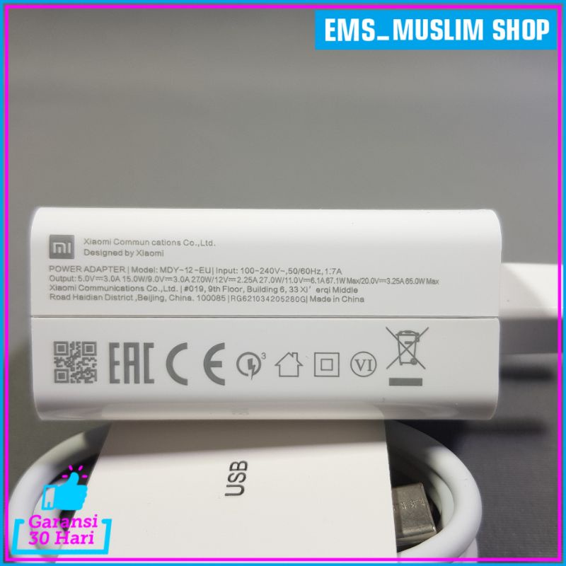 Charger Xiaomi Redmi Note 11 Pro Xiaomi 12 Turbo Charger 67 Watt Original Fast Charging