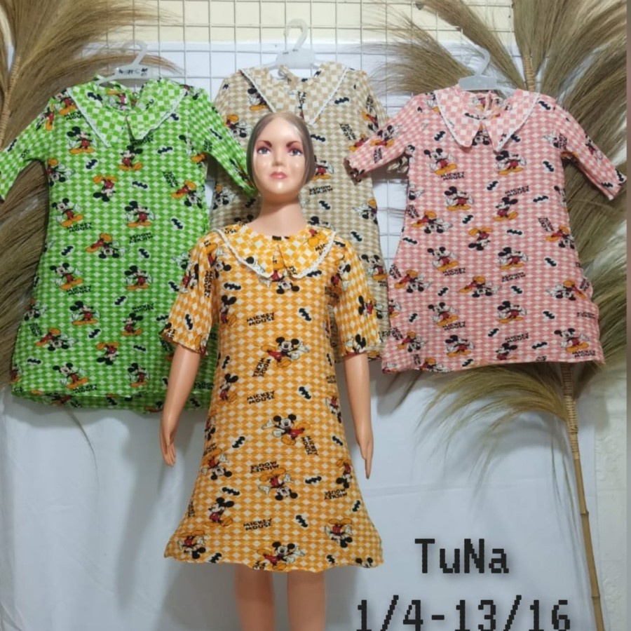 Baju turun naik viral anak perempuan 4-6 Tahun dres terbaru