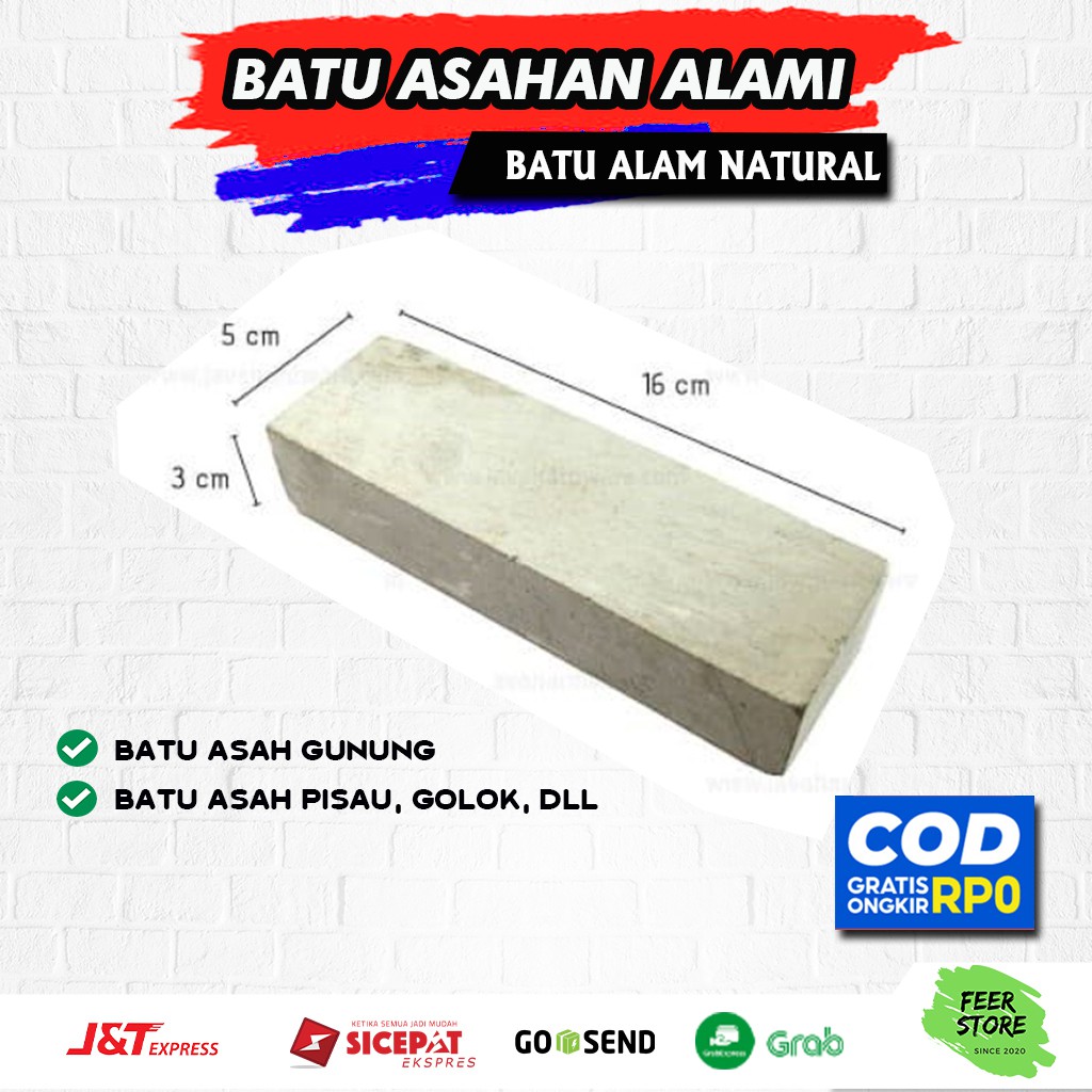 Batu Asahan Gunung/ Batu Asahan Alami/ Batu Asah Pisau/ Gunting/ Golok