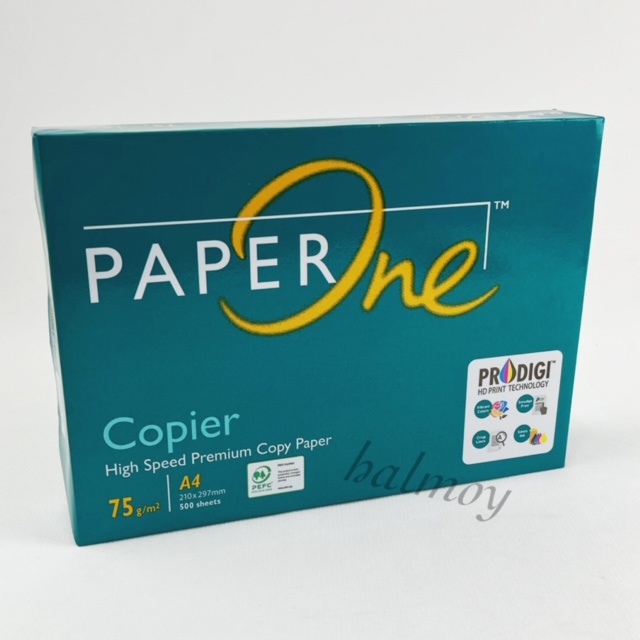 

KERTAS HVS / FOTOKOPI / PRINT PAPERONE 75 GSM A4 ( 21.5 X 29.7 CM )