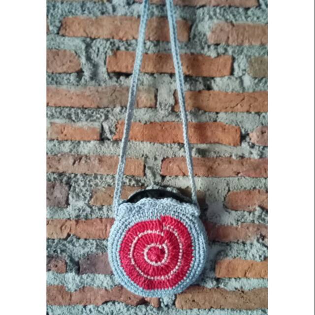 TAS RAJUT SLEMPANG BULAT PIPIH RESLETING