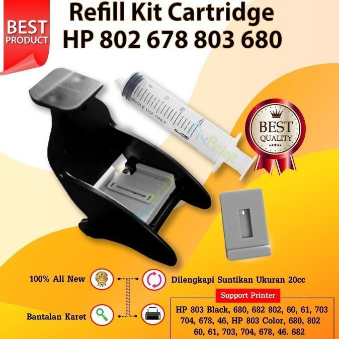 Refill Kit Hp 682 Black Color Penyedot Cartridge 1216 2135 2335 2336