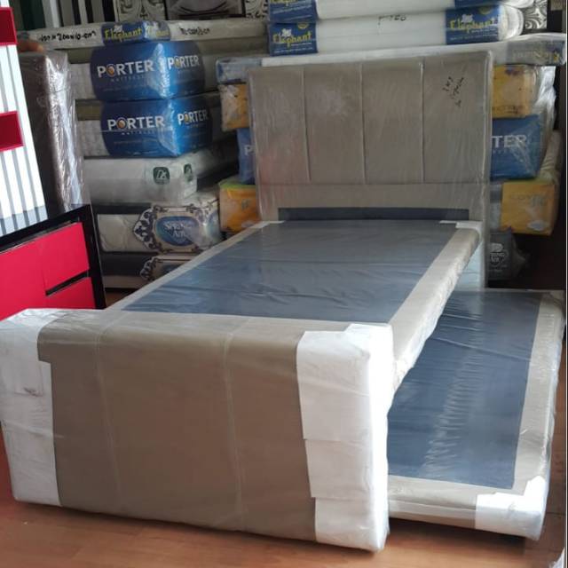 Divan 2in1 Ranjang Atas Uk.100 x 200 dan Sorong Bawah Uk.100 x 200 TANPA KASUR