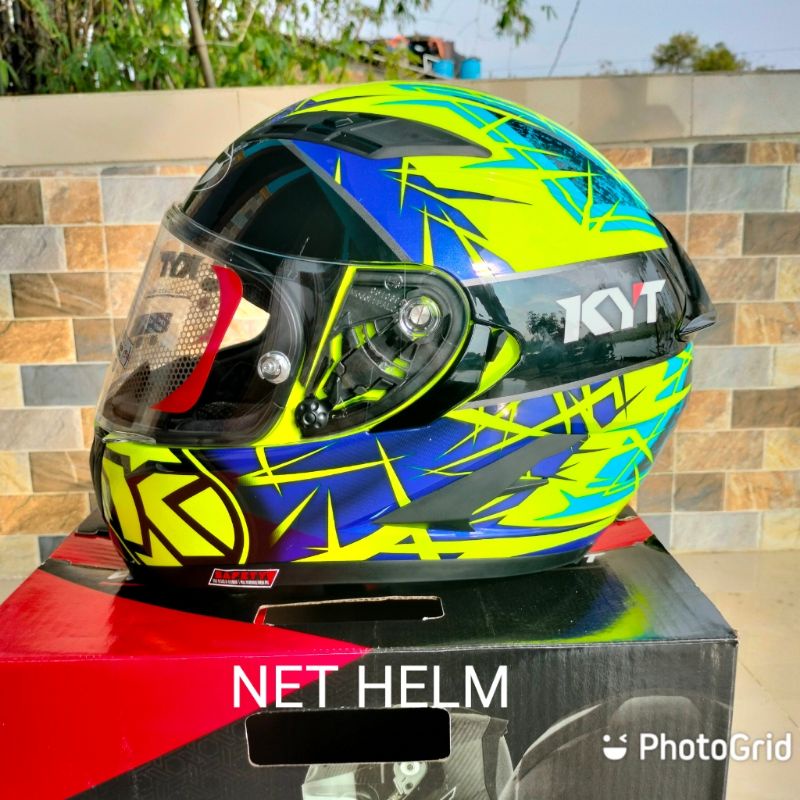 HELM KYT FALCON FR SPIKE YELLOW ONGKIR 2 KG