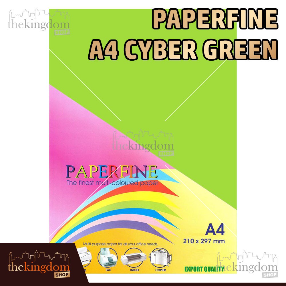

Paperfine Kertas HVS Warna A4 Cyber Green Hijau Ijo / 100 Lembar