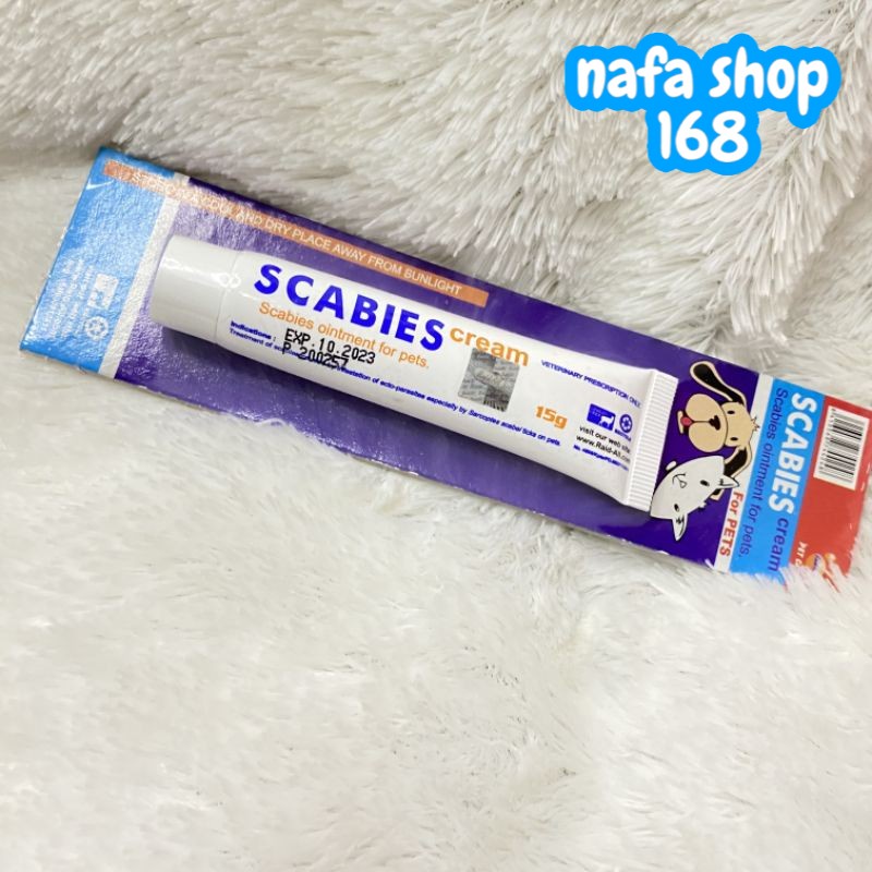 SALEP SCABIES CREAM RAID ALL 15 gr - Obat Kutu Skabies Demodex Gatal Anjing Kucing Kelinci Hewan Nafa Shop 168