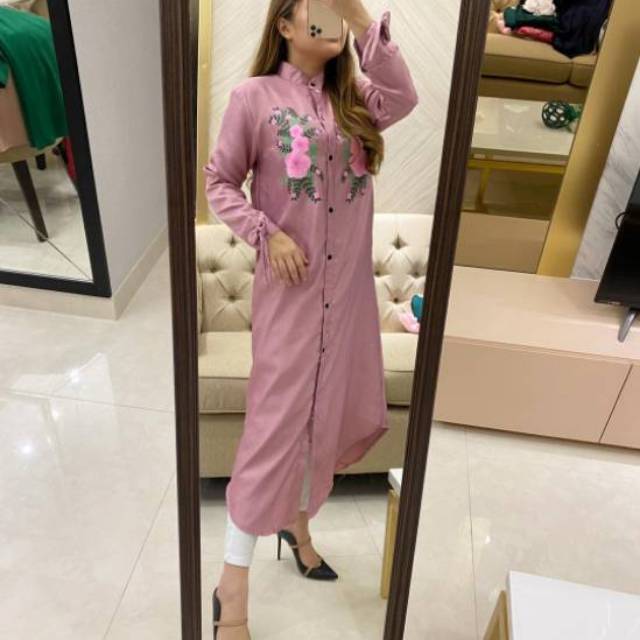 Tunik bunga fashion termurah// baju casual murah//tunik wanita bunga&quot;